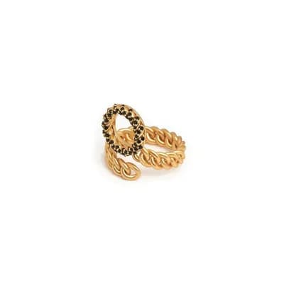 Circle Twist Cuban Ring