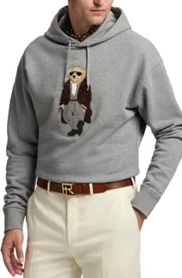 Felpa Bear Appliqué Cotton & Cashmere Hoodie