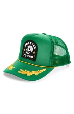 Forever Young Captain Patch Trucker Hat