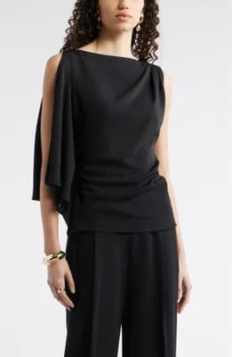 Single Split Sleeve Crepe Top