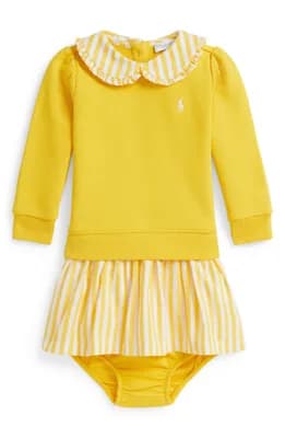 Mixed Media Long Sleeve Dress & Bloomers