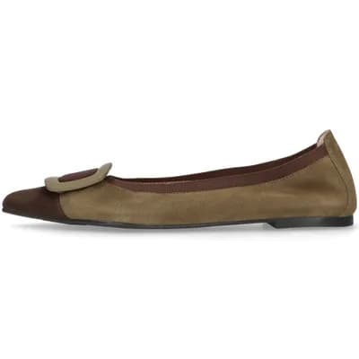 Pointed toe elasticated ballet flat