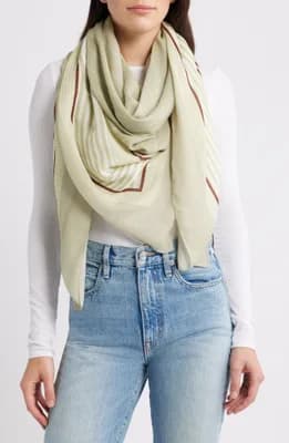Pinstripe Square Scarf