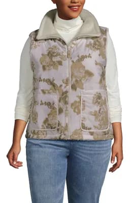 High Pile Fleece Reversible Mixed Media Vest