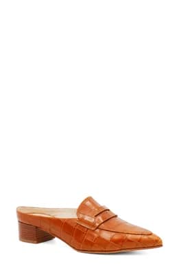 Adepto Croc Embossed Mule