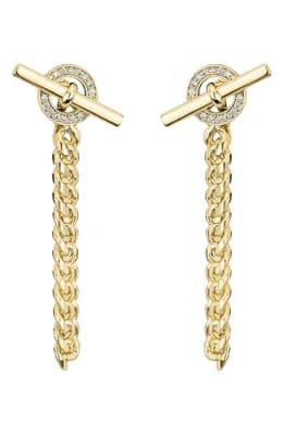 Pavé Toggle Front/Back Earrings