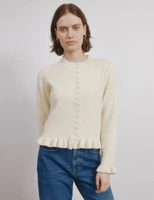 Frill Button Cardigan