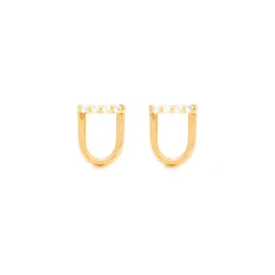 Edge Mini Link Stud Earring