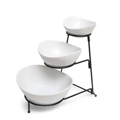 Gracious Dining 3 Tier Bowl Server Set with Metal Stand