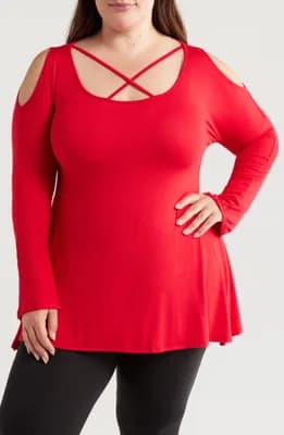Crisscross Strap Jersey Top