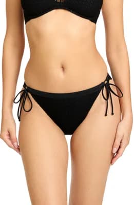 Fishnet Side Tie Bikini Bottoms