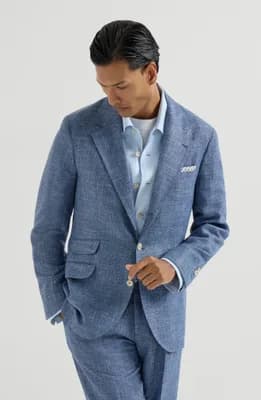 Hopsack deconstructed blazer