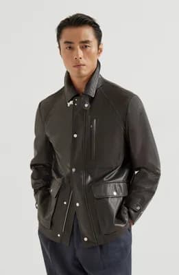 Calfskin field jacket