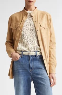 Lambskin Suede Overshirt