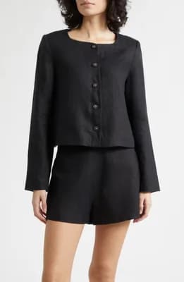 Emma Boxy Linen Jacket