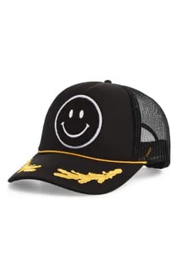 Capt'n Smiley Patch Snapback Trucker Hat