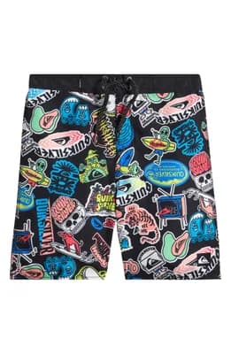 Kids' Print Everyday Straight Swim Trunks