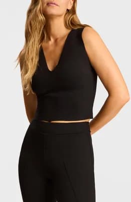 CEO Scuba Knit V-Neck Shell