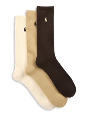 Big & Tall 3-pk Ribbed Crew Socks