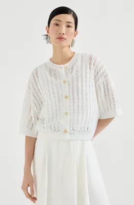 Dazzling cable cardigan