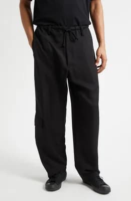 Drawstring Waist Cargo Pants