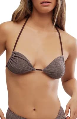 Jamie Print Triangle Bikini Top