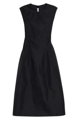 Technical Faille Midi Dress