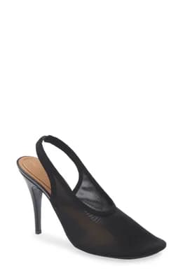 Stretch Mesh Slingback Pump