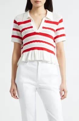 Elvire Knit Polo Pullover