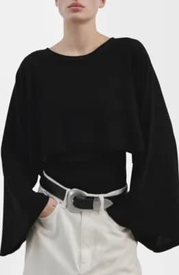 High-Low Knit Cape