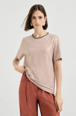Striped jersey T-shirt