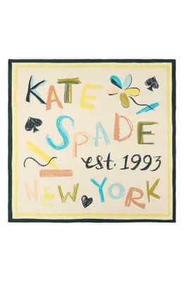 scribble silk square scarf