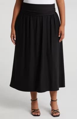 Foldover Maxi Skirt