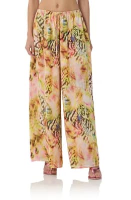 Ivan Printed Wide Leg Drawstring Pants