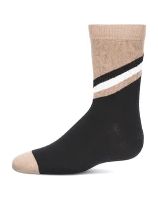 Geometric Diagonal Stripe Crew Socks
