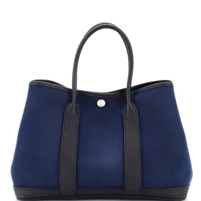Garden Party Tote Toile and Leather 30