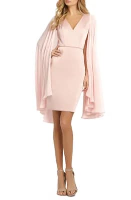 Cape Sheath Cocktail Dress