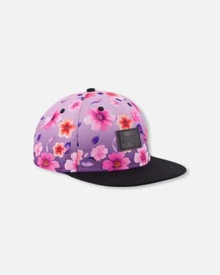 Flat Brim Floral Gradient Cap