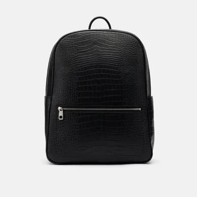 Fulton Croc-Embossed Calfskin Leather Backpack