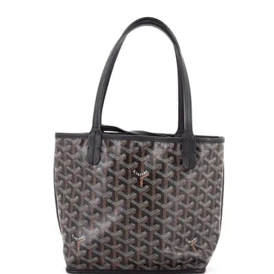 Anjou Reversible Tote Coated Canvas Mini