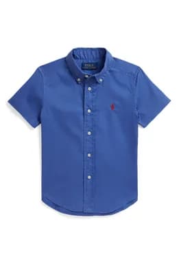 Kids' Featherweight Short Sleeve Cotton Twill Button-Down Shirt
