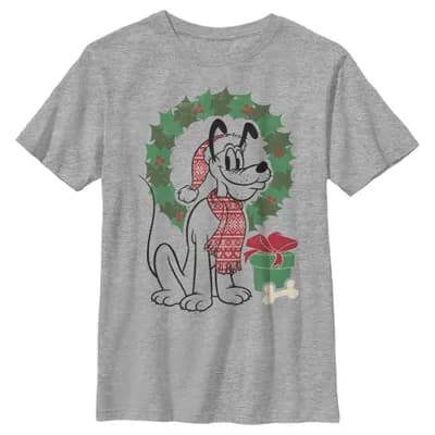 Boy's Mickey & Friends Shamrock Pluto Bow Tie Graphic T-Shirt
