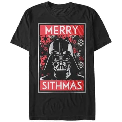 Men's Star Wars Christmas Sithmas Darth Vader Graphic T-Shirt