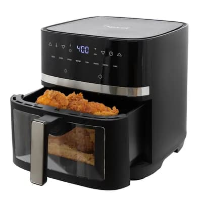 8.5 Quart Digital Electric Air Fryer with Transparent Window in Black