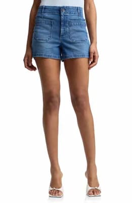 Patch Pocket Denim Shorts