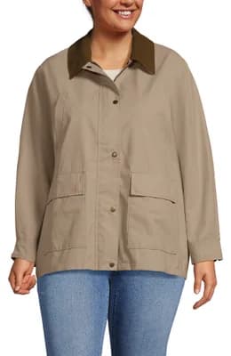 Plus Size Waxed Barn Jacket