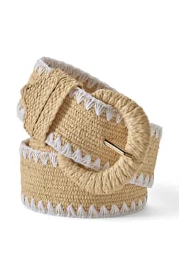 Stretch Raffia Belt