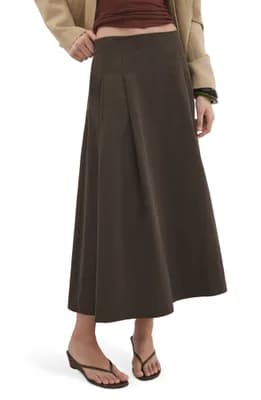 Pleated Midi Skirt