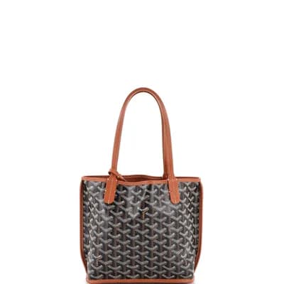 Anjou Reversible Tote Coated Canvas Mini
