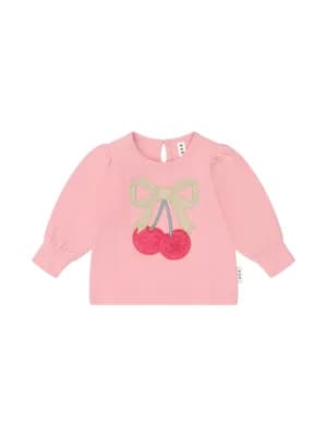 Cherry Bow Puff Sleeve Top